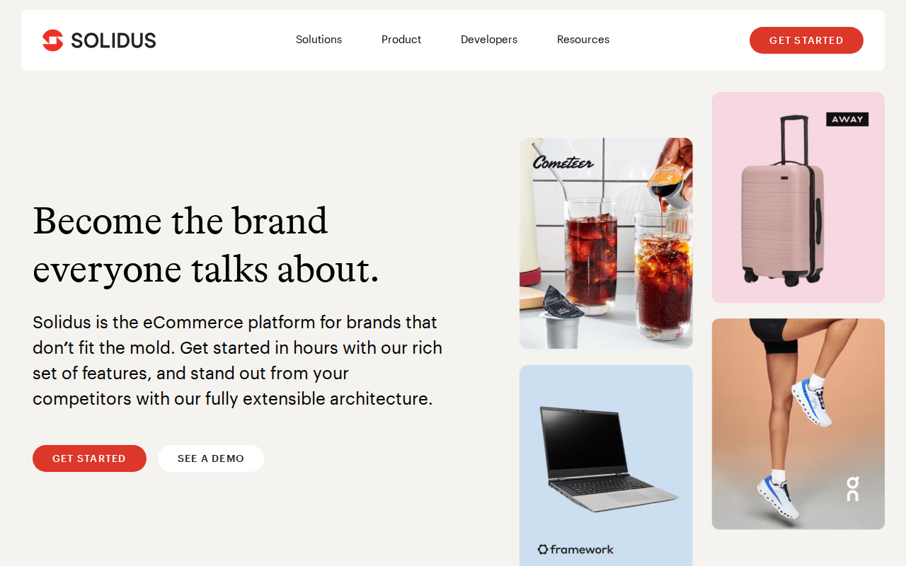 Solidus homepage screenshot
