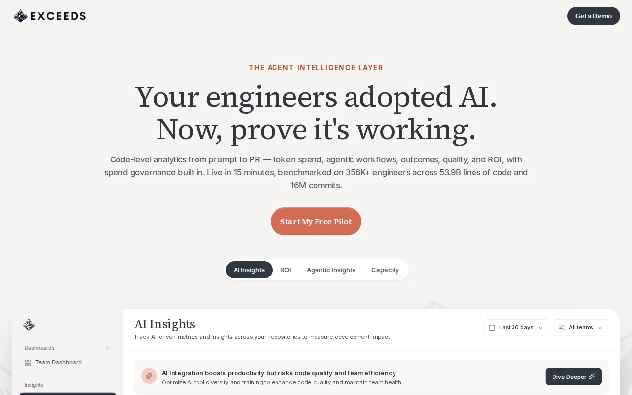 Exceeds AI: visual reference for 4. Exceeds AI — AI Usage Diff Mapping for coaching-focused ROI proof