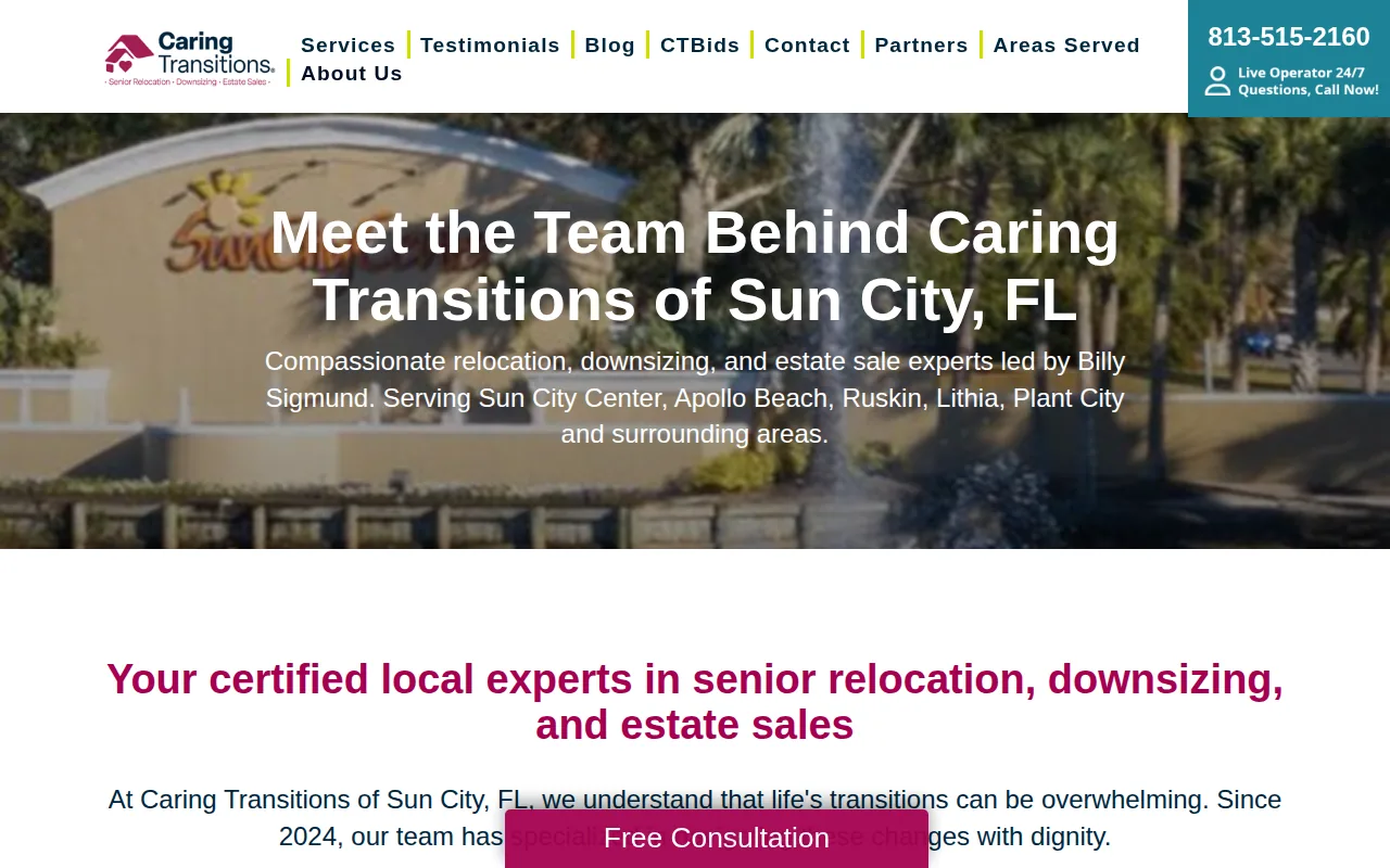 Caring Transitions of Sun City: visual reference for 2. Caring Transitions of Sun City — Compassionate Downsizing & Relocation
