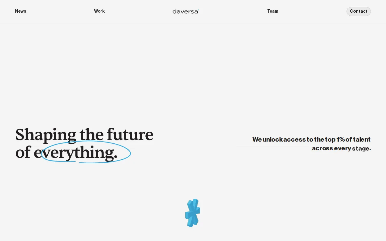 Screenshot of the Daversa website