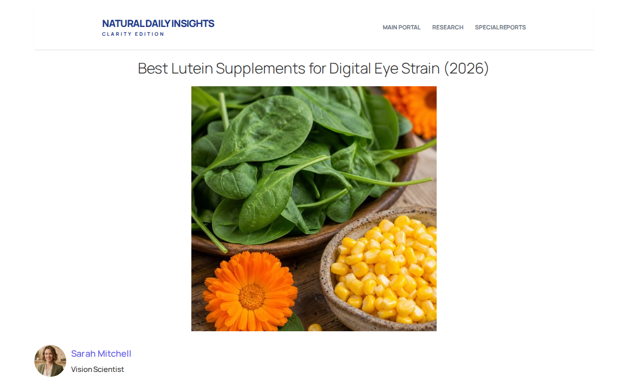 Lutein supplement guide screenshot