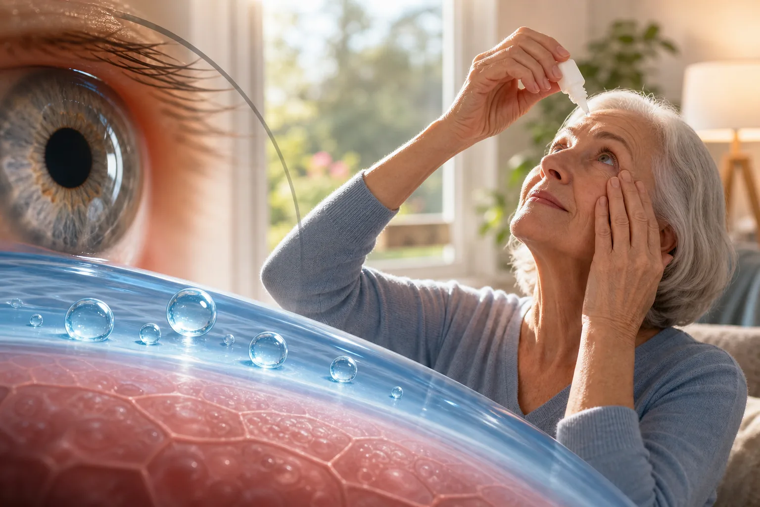 Refresh Tears Lubricant Eye Drops: visual reference for 4. Refresh Tears Lubricant Eye Drops , Hyaluronic acid blend mimics natural tears