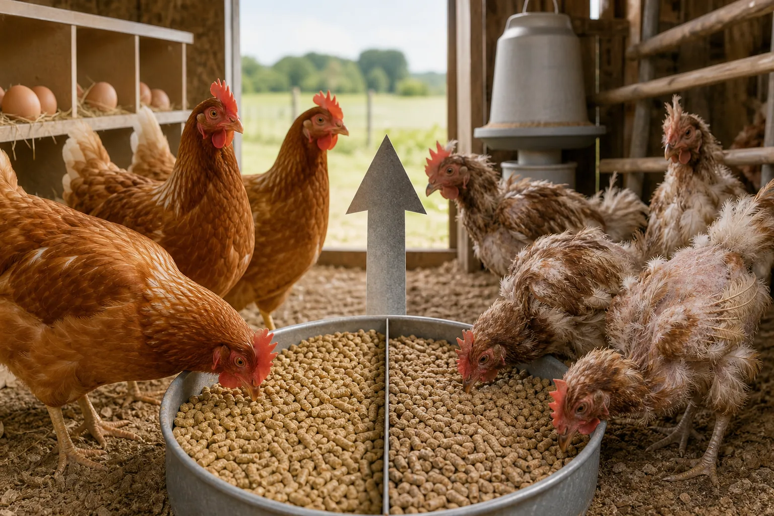 Purina® Farm to Flock® 18% Layer Hen Food: visual reference for 4. Purina® Farm to Flock® 18% Layer Hen Food, higher protein for heavy producers