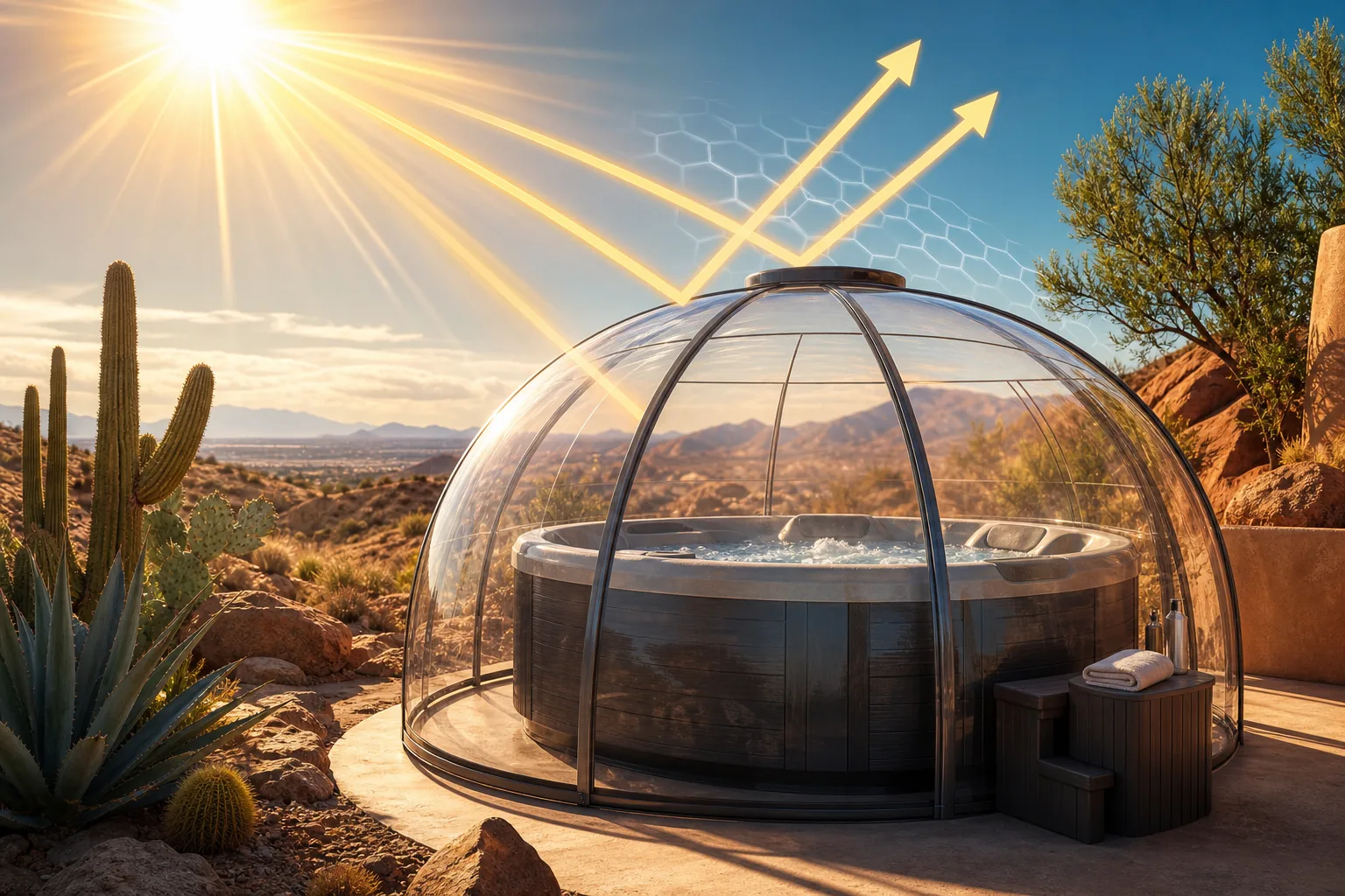 Spa Dome Orlando 5000: visual reference for 2. Spa Dome Orlando 5000 , Lightweight Dome with Superior UV Protection