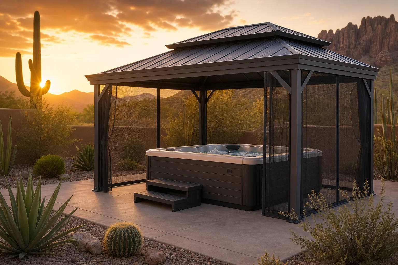 PURPLE LEAF Hardtop Gazebo: visual reference for 5. PURPLE LEAF Hardtop Gazebo , Sturdy Aluminum Frame with Mesh Screens