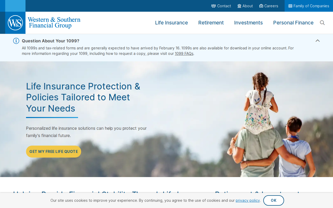 Western & Southern Life homepage screenshot