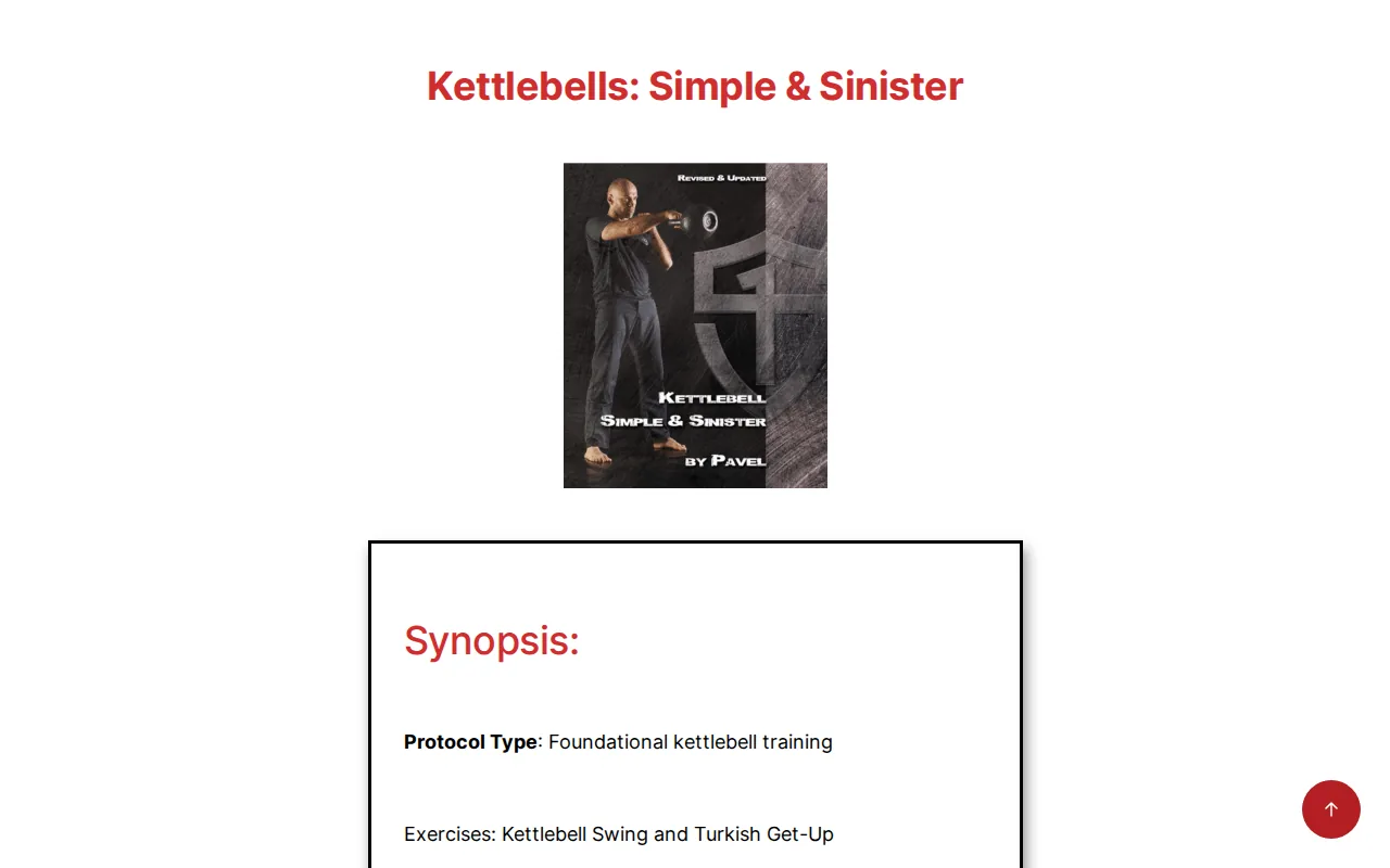Screenshot of the Simple & Sinister website