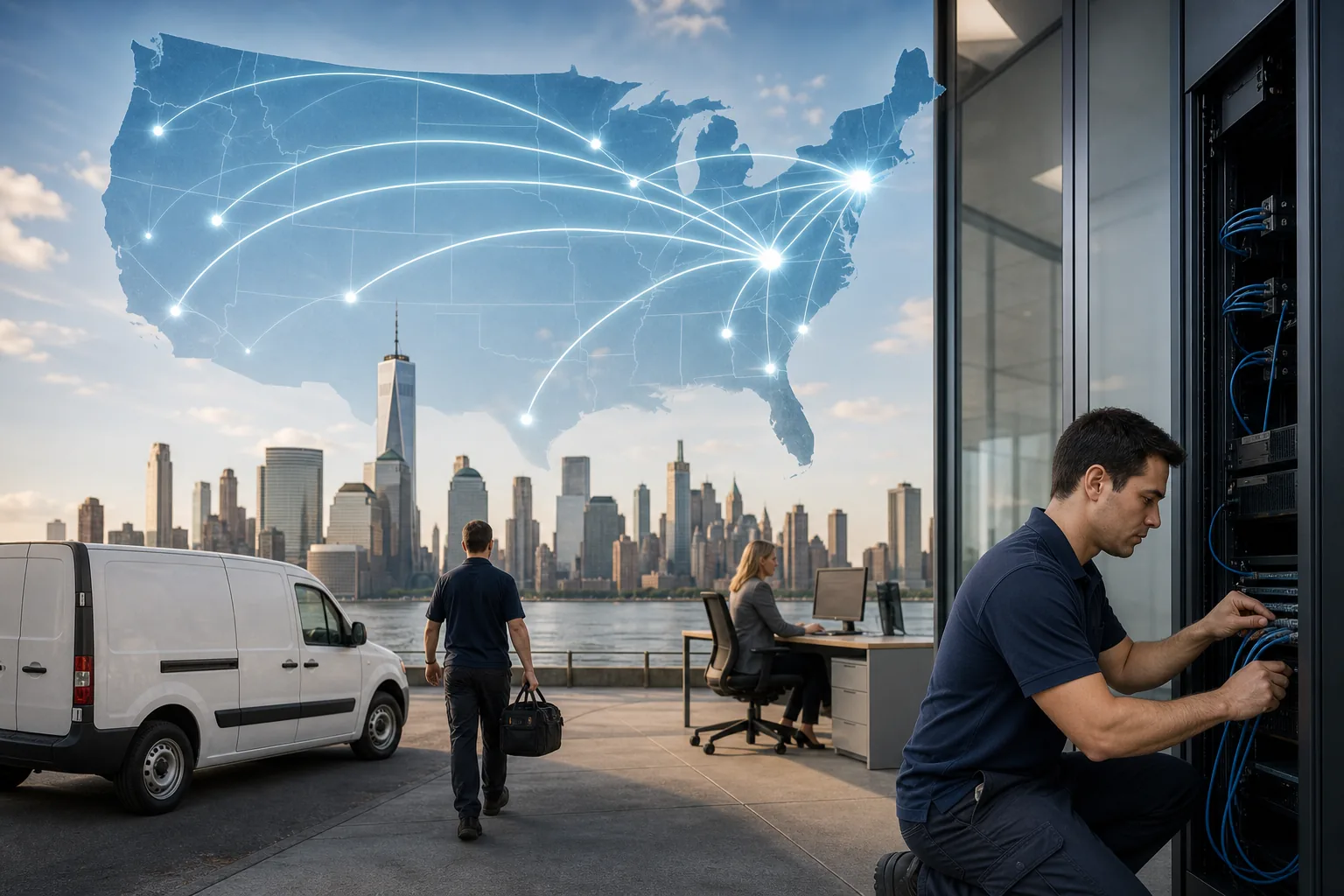 Illustration for Locally delivered IT support through a national network