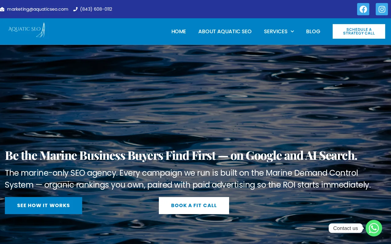 Aquatic SEO: visual reference for 1. Aquatic SEO — Best Overall for Boat Dealer Marketing