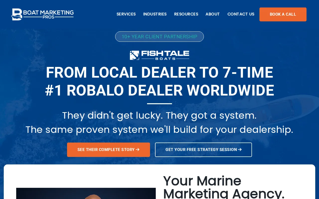 Boat Marketing Pros: visual reference for 2. Boat Marketing Pros — Focused on Moving Boat Inventory