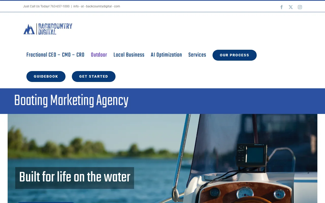 Backcountry Digital: visual reference for 10. Backcountry Digital — Ecommerce and Parts Marketing for Marine Brands