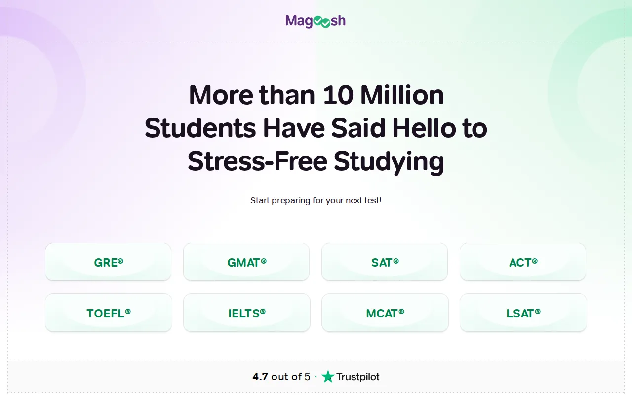 Magoosh: visual reference for 6. Magoosh — A lower-cost self-paced choice for SAT and ACT learners