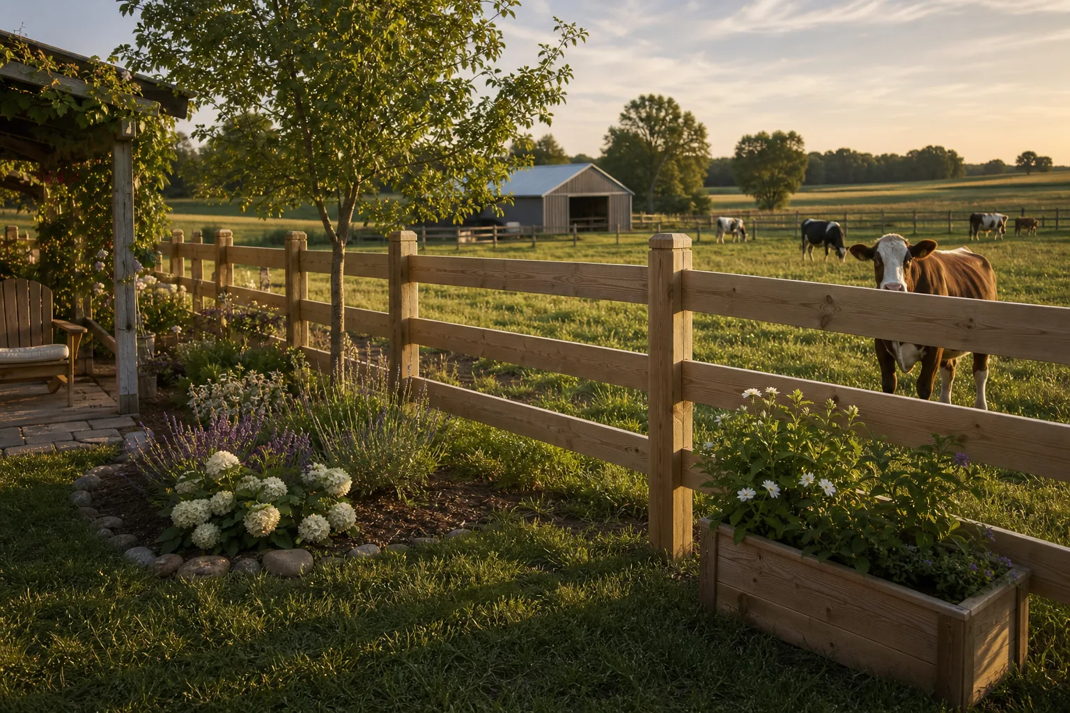 Illustration for Wood fencing: short-term and decorative applications