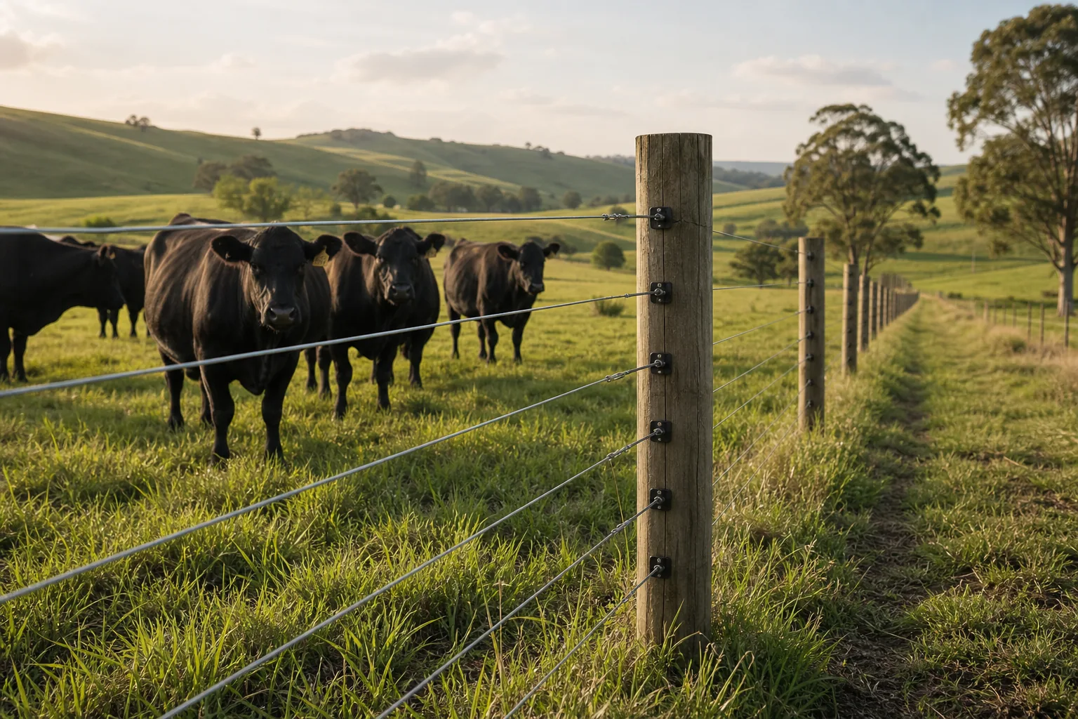 Illustration for High-tensile wire: efficient perimeter fencing for cattle