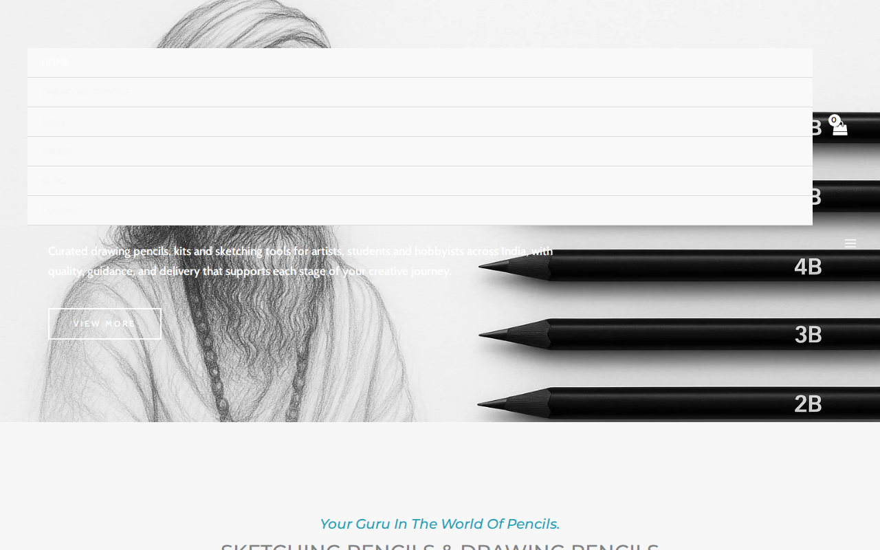 Drawing Pencils Guru homepage screenshot