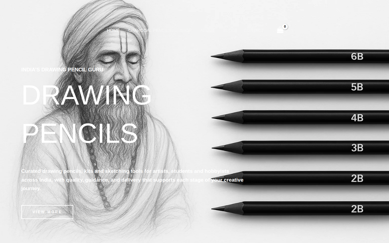 Drawing Pencils Guru homepage screenshot