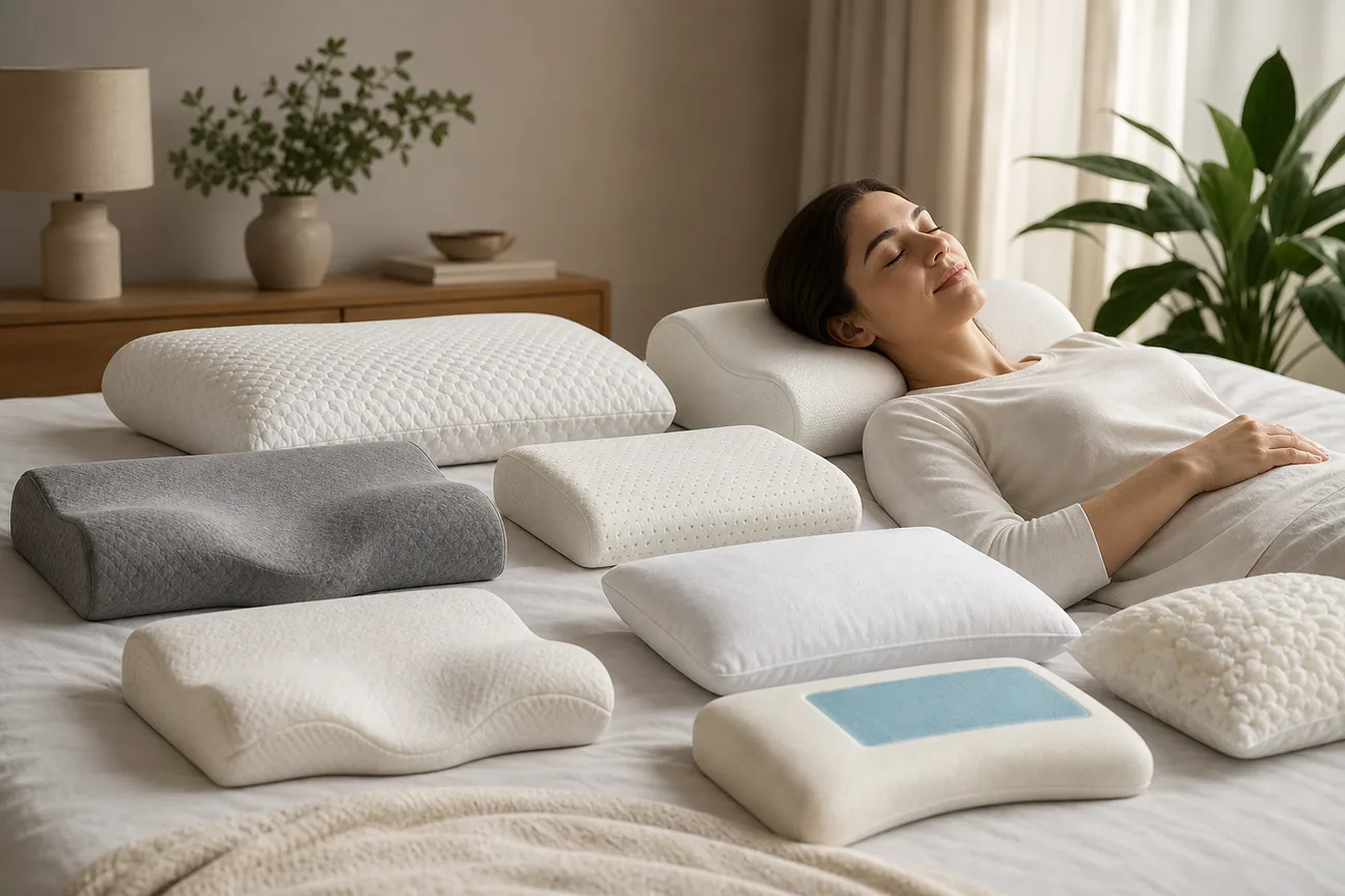 Editorial illustration for Best Pillow for Neck Pain: Top 10 Picks for 2026