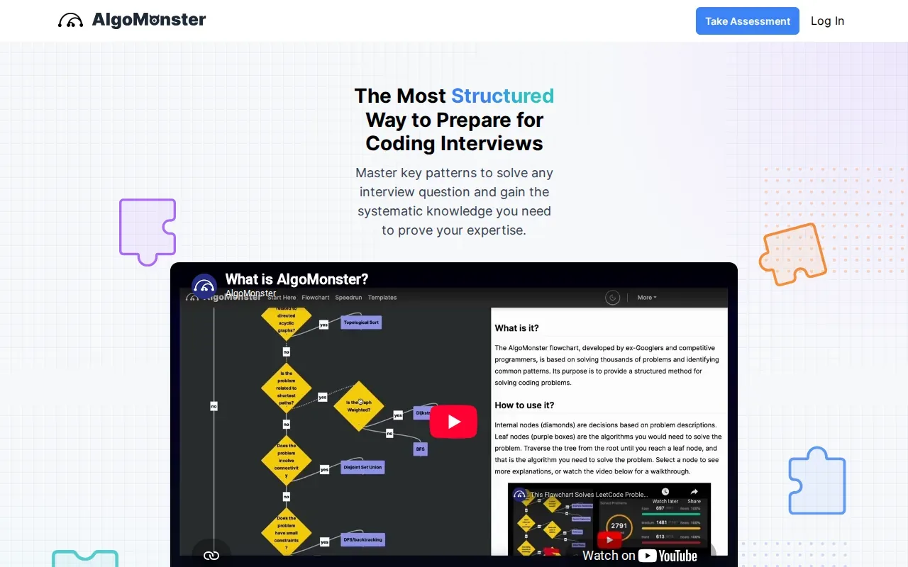 Screenshot of the AlgoMonster website