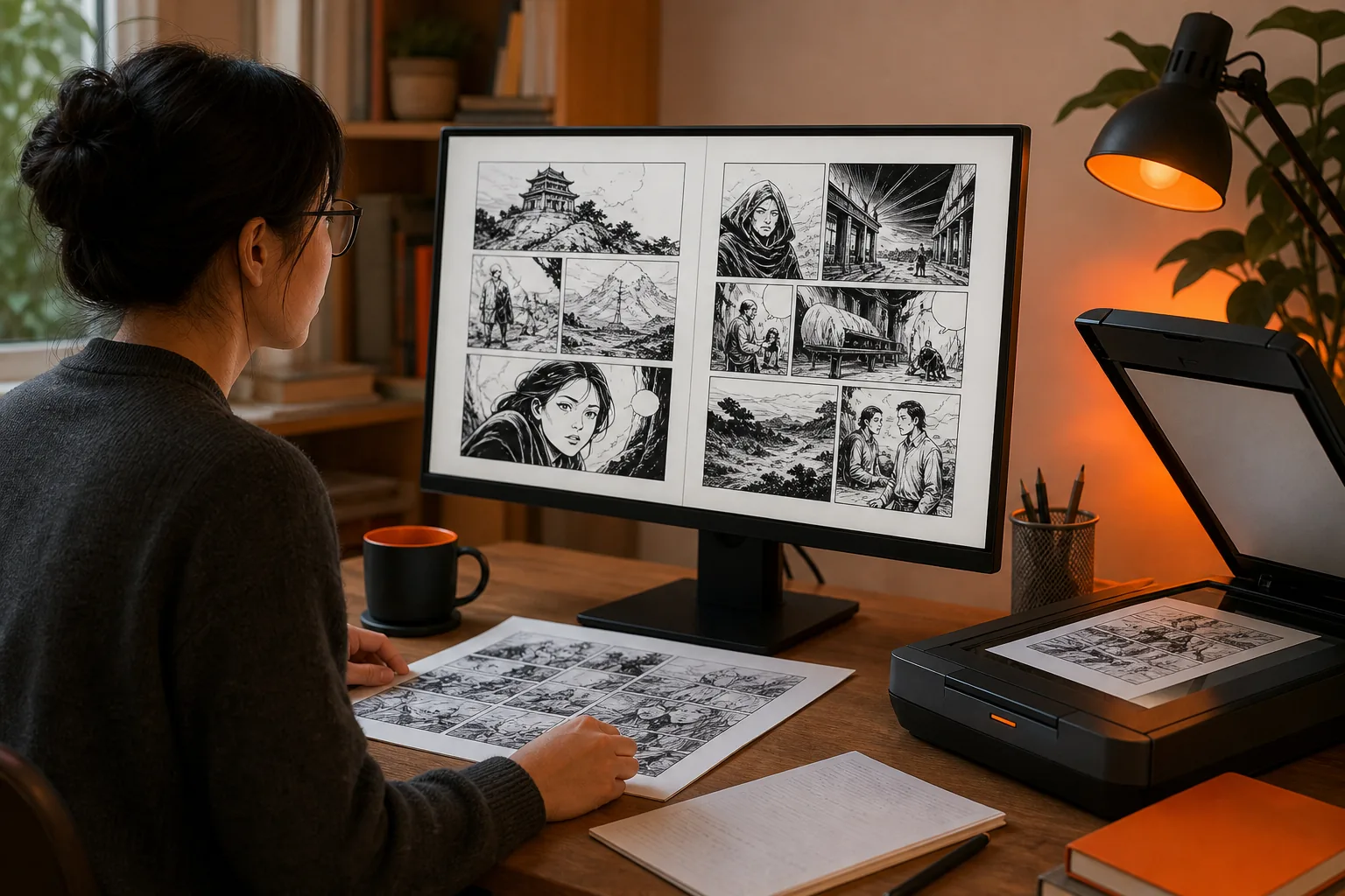cleaned comic scan pages ready for OCR and translation