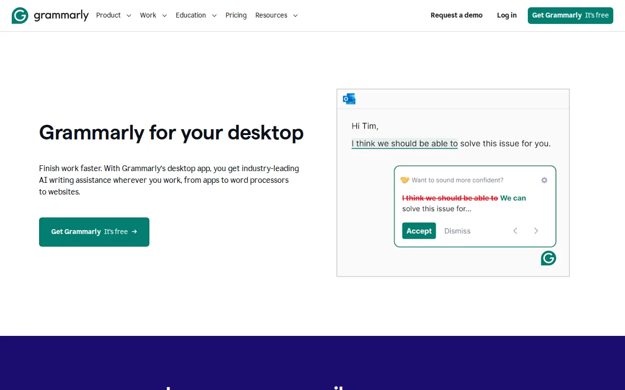 Grammarly: visual reference for 4. Grammarly, Fast editing for clarity, tone, and confidence