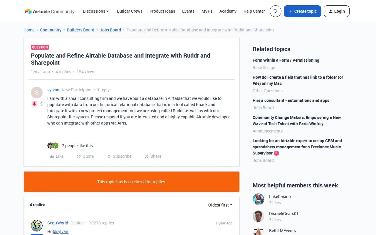 Screenshot of the Airtable website