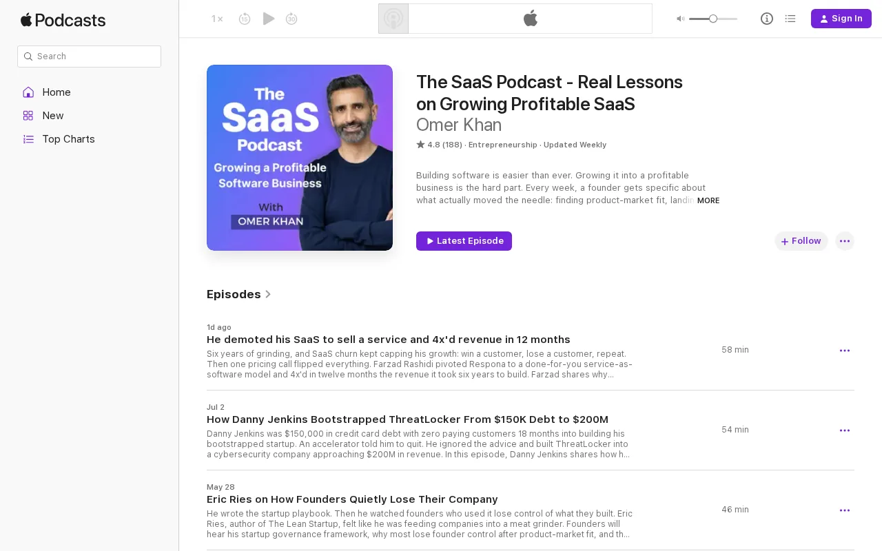 The SaaS Podcast: visual reference for 6. The SaaS Podcast , Deep Dives on Product, Pricing, and Churn