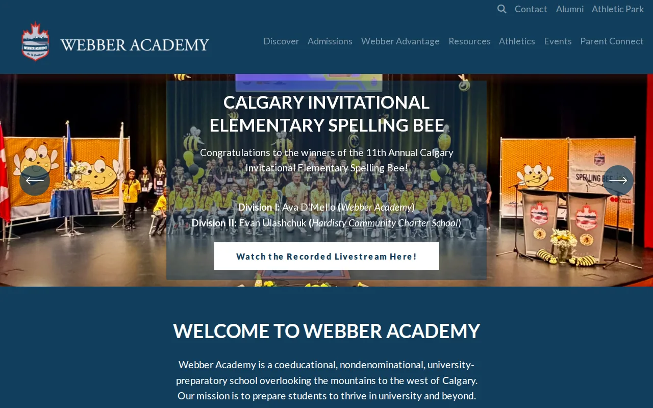 Webber Academy: visual reference for 2. Webber Academy — Private K‑12 Innovation