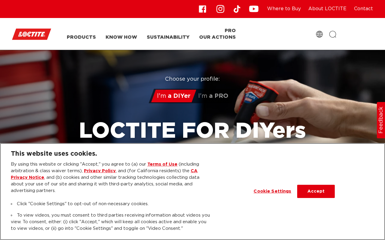 Loctite Polyurethane Sealant homepage screenshot