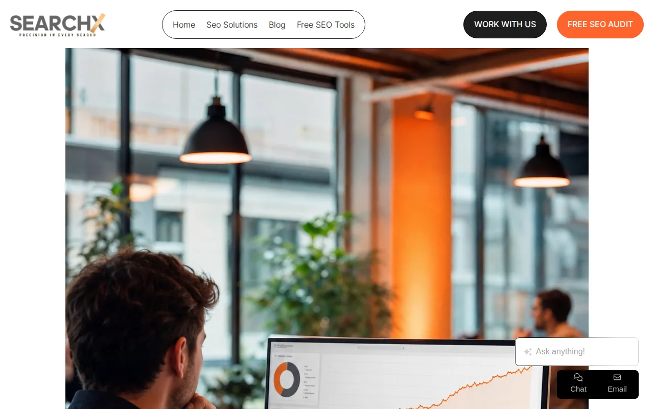 SearchX: visual reference for 1. SearchX (Our Top Pick) — Full-Service Agency Audit Solution