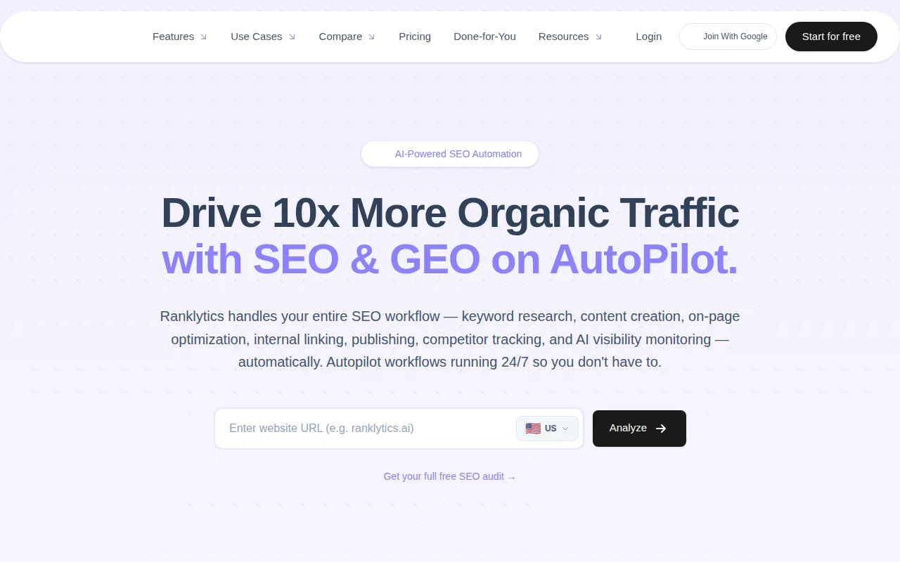 Ranklytics: visual reference for 7. Ranklytics — AI-Driven Continuous Monitoring