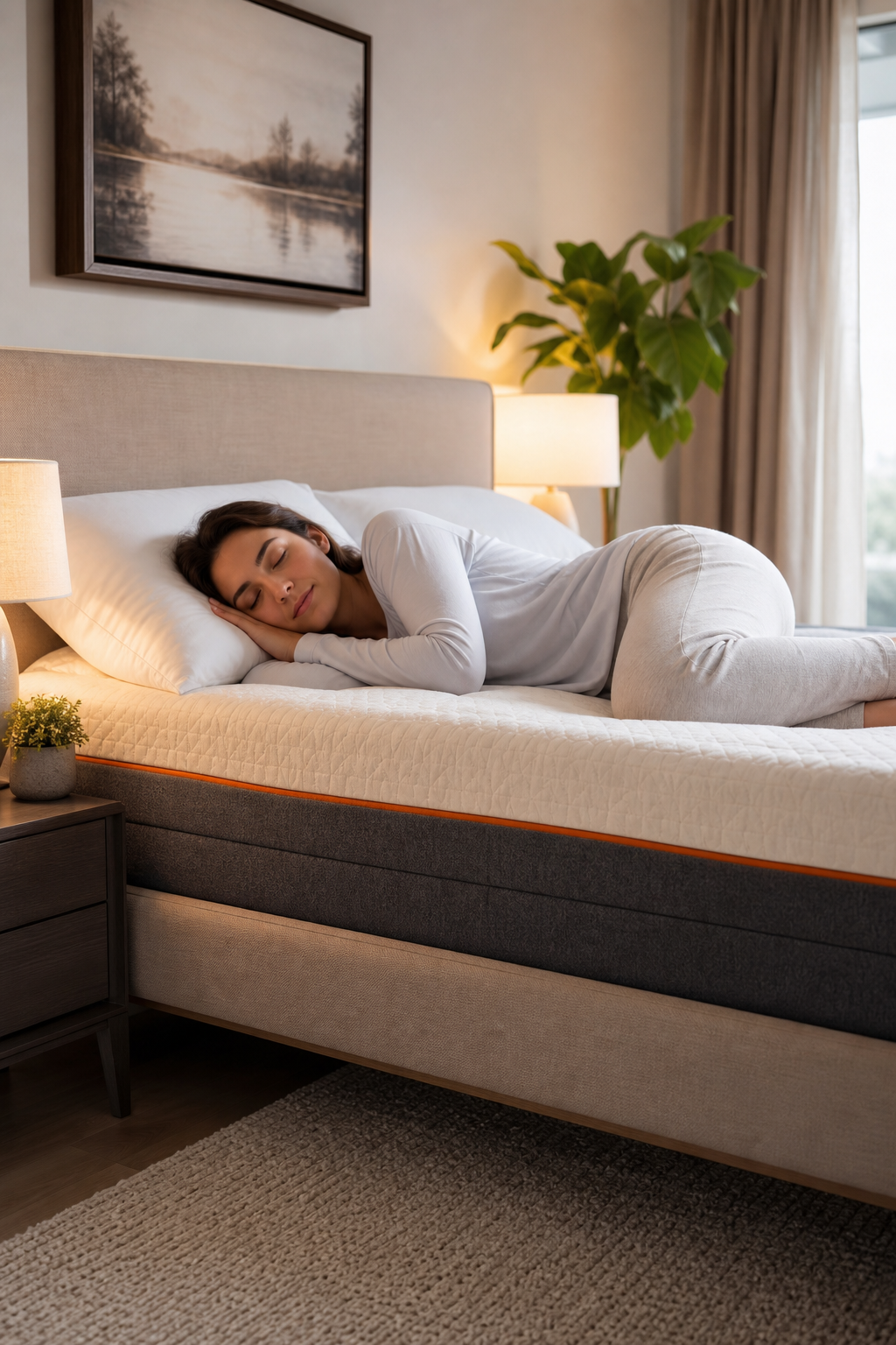 A photorealistic image related to best-smart-mattress-for-side-sleepers. Alt: best-smart-mattress-for-side-sleepers