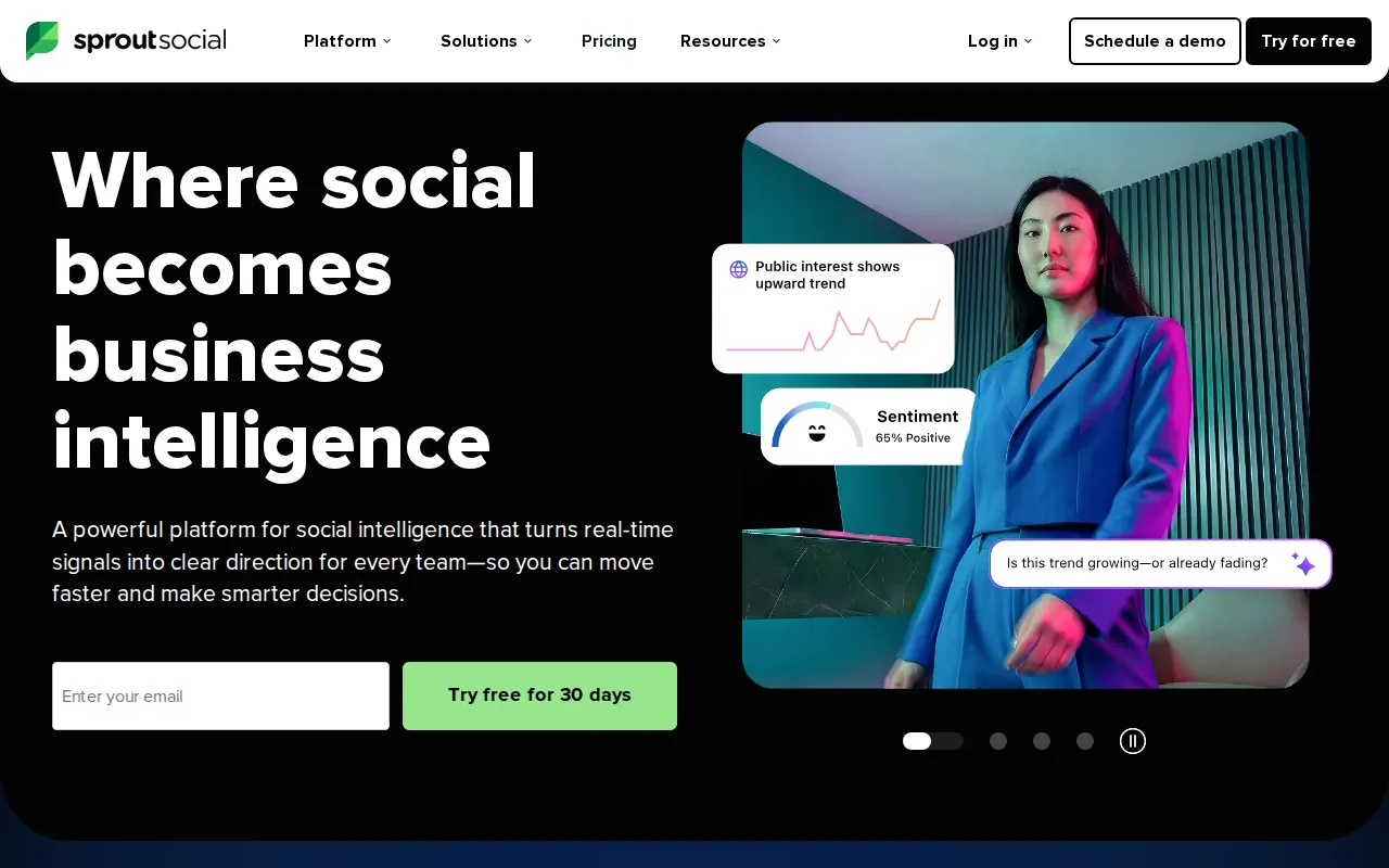 Sprout Social: visual reference for 14. Sprout Social, enterprise, priced accordingly