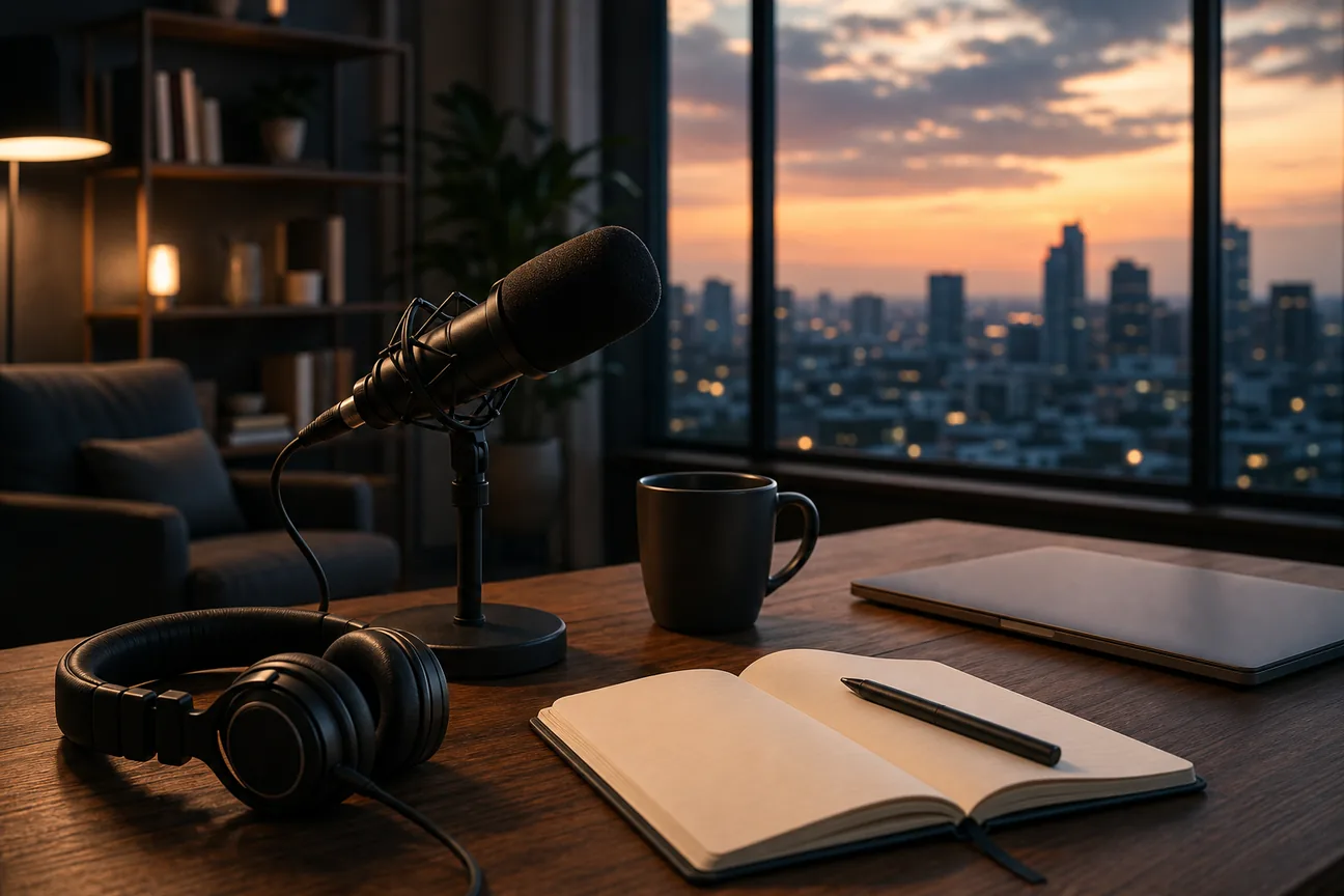 Cinematic photograph of Best Startup Podcasts for SaaS Founders