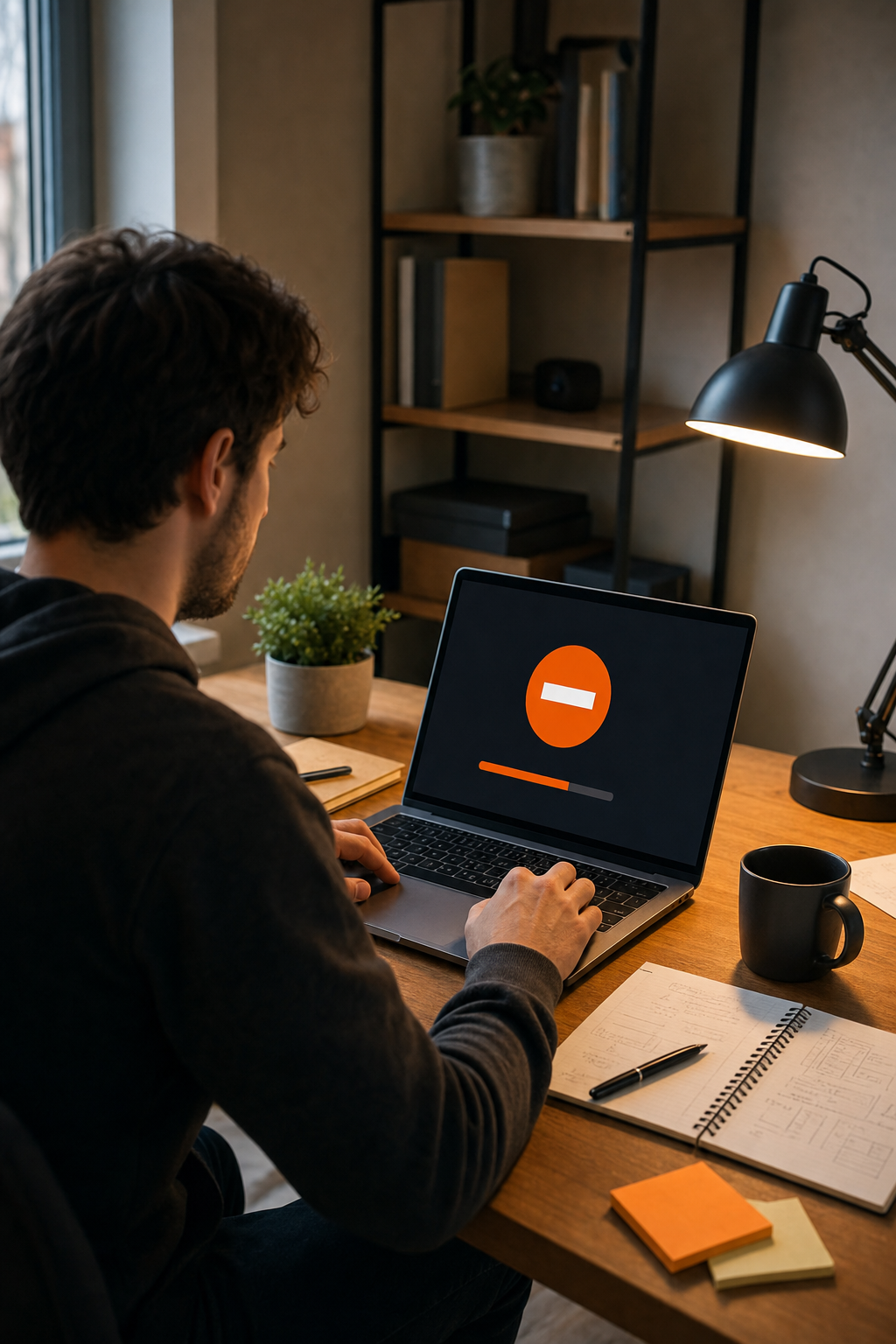 System-level website blocker active on a developer's laptop