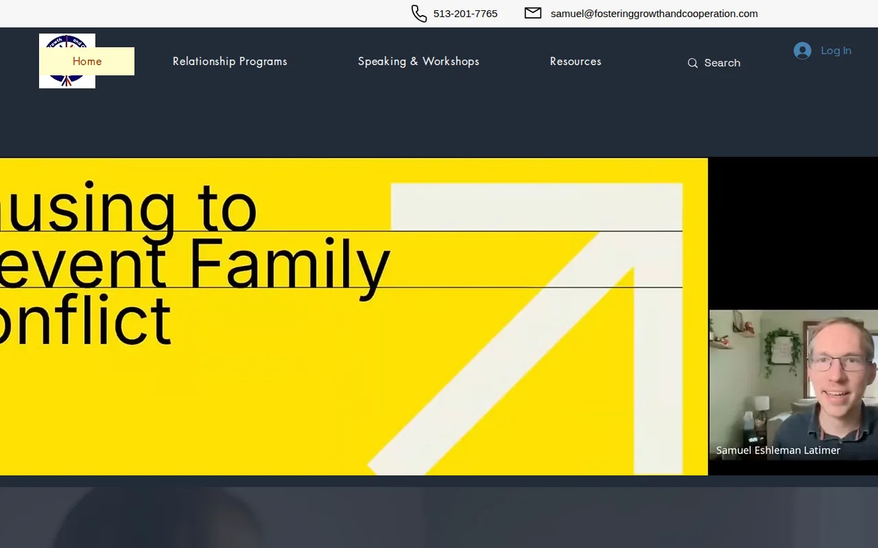Screenshot of the Fostering Growth and Cooperation website