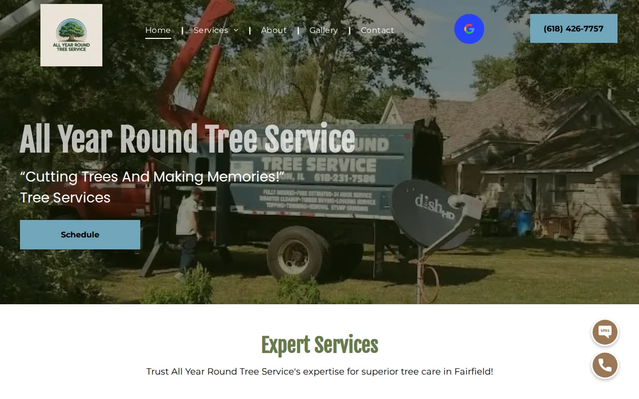 All Year Round homepage screenshot