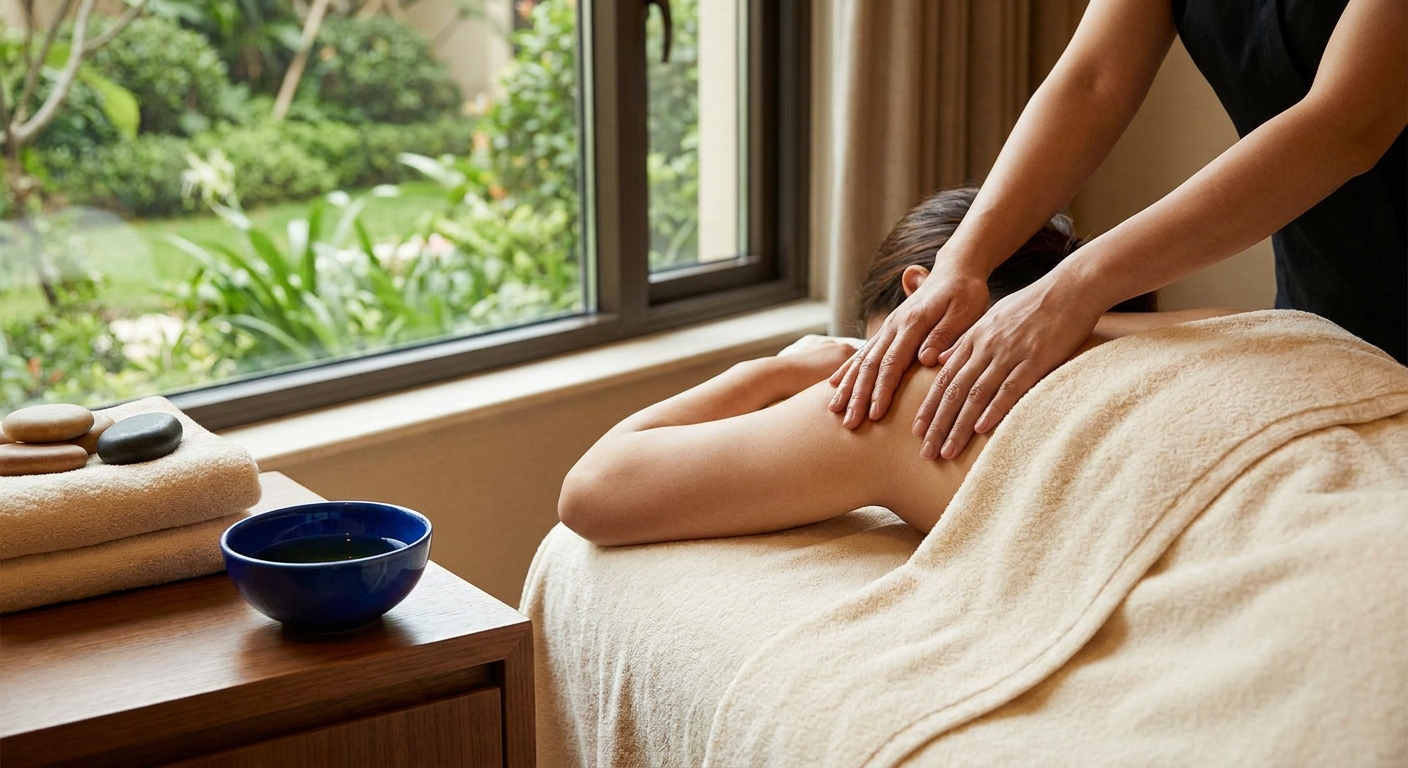 A photorealistic image related to best-type-of-massage-for-relaxation. Alt: best-type-of-massage-for-relaxation