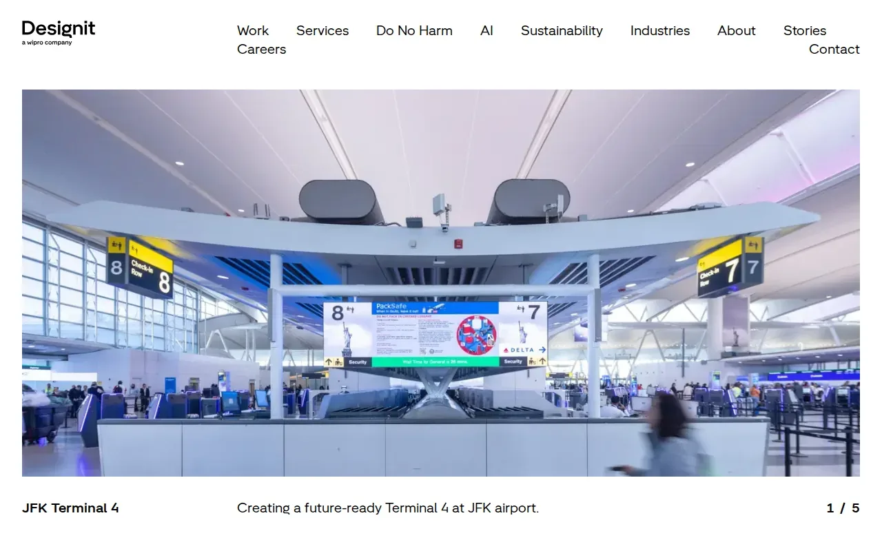 Screenshot of the Designit website