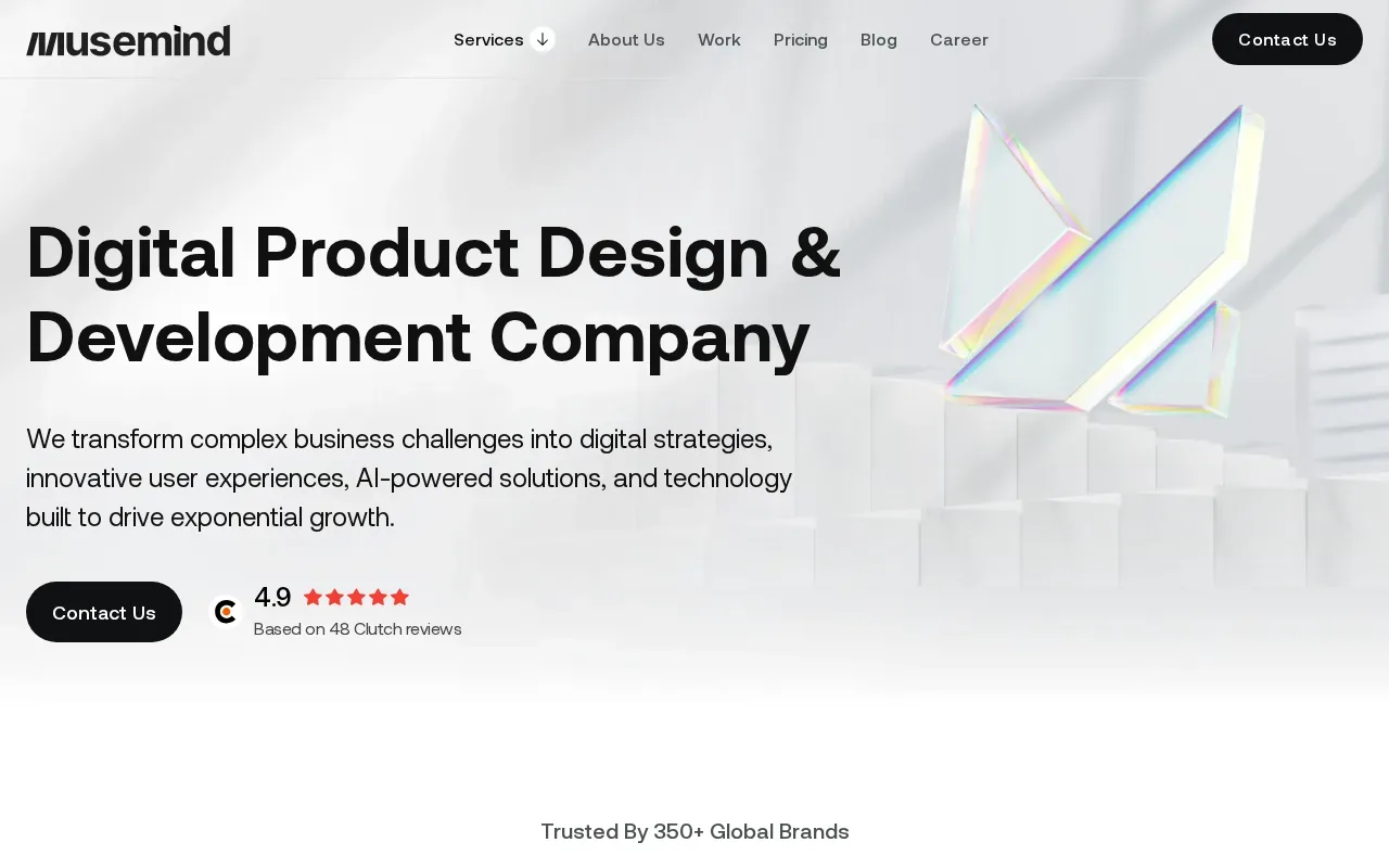 Screenshot of the Musemind: Strategy website