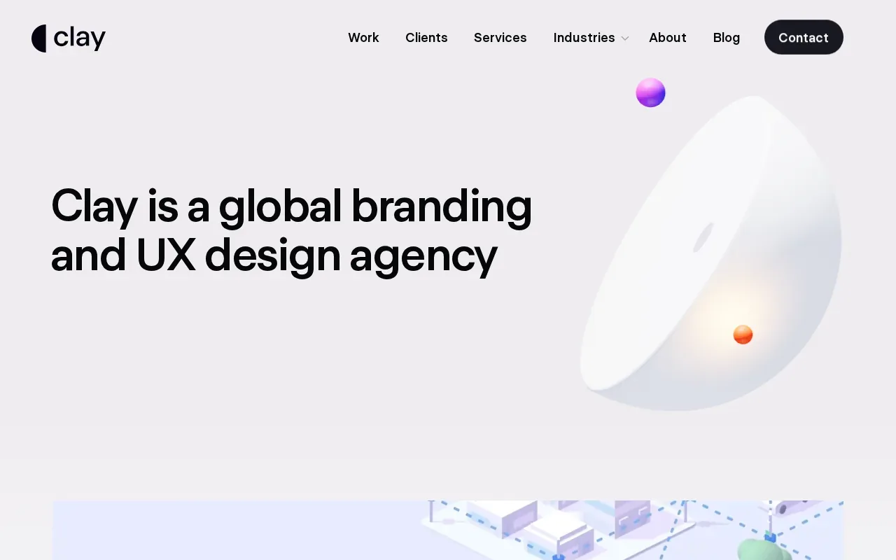 Screenshot of the Clay website