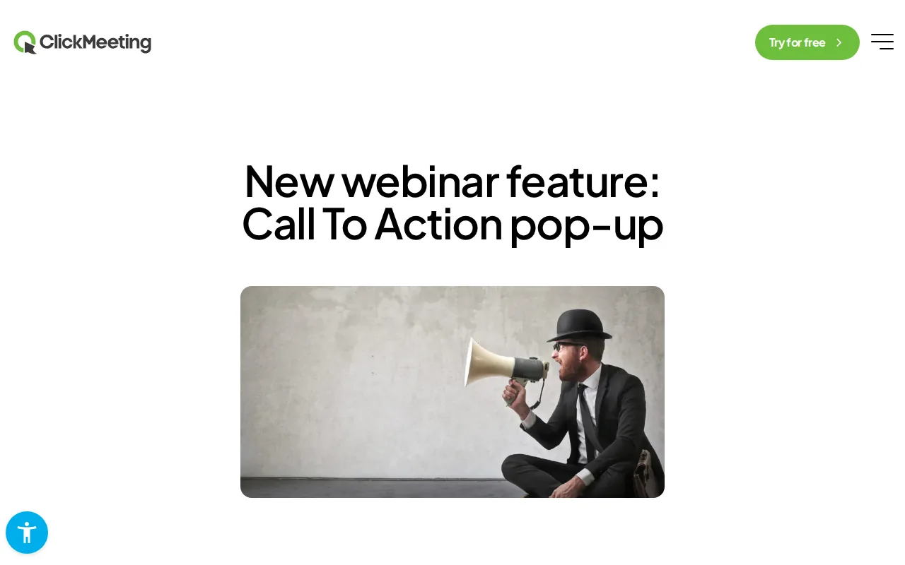 Screenshot of the ClickMeeting website
