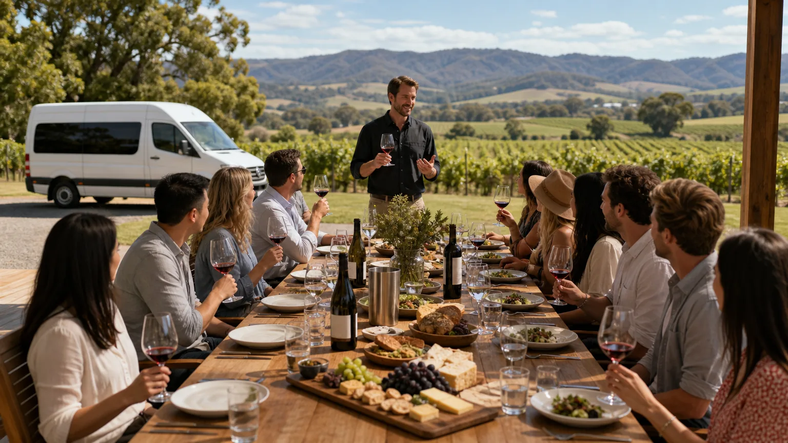 Yarra Valley Wine Tasting Tours: visual reference for 2. Yarra Valley Wine Tasting Tours , Group tours up to 19 guests with lunch