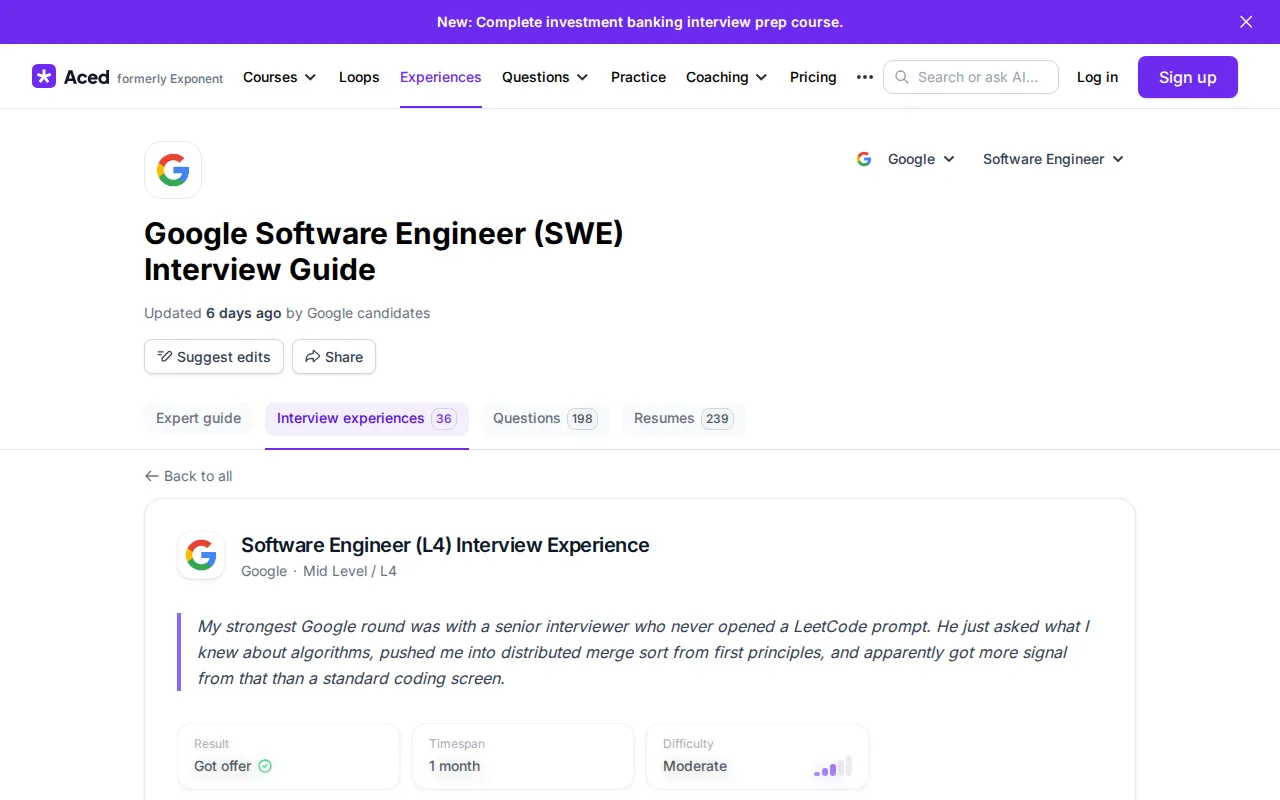 Screenshot of the Exponent website