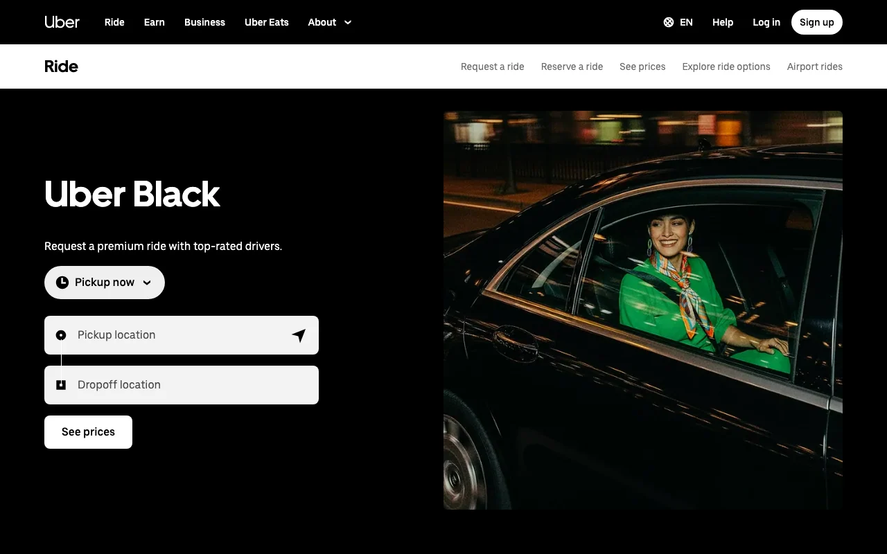 Illustration for Uber Black