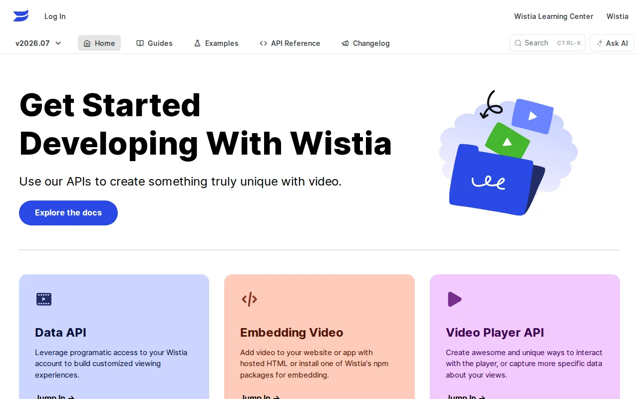 Wistia: visual reference for 13. Wistia, Learn