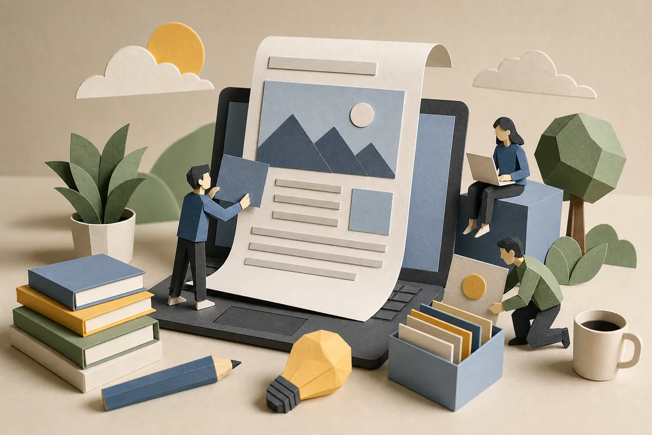 Editorial illustration for 10 Best Blog Post Examples to Inspire Your Content