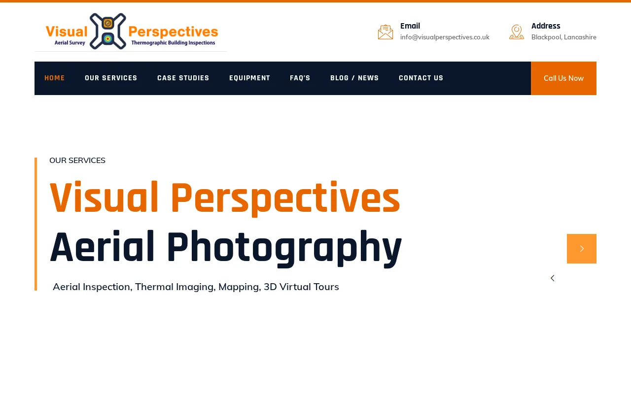 Screenshot of the Visual Perspectives Limited website