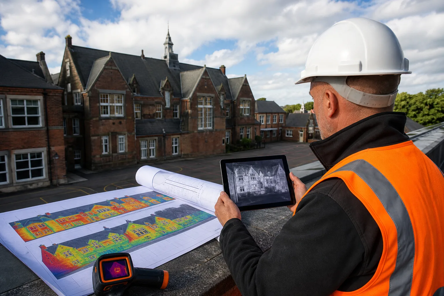 building fabric thermography survey scope for a school estate