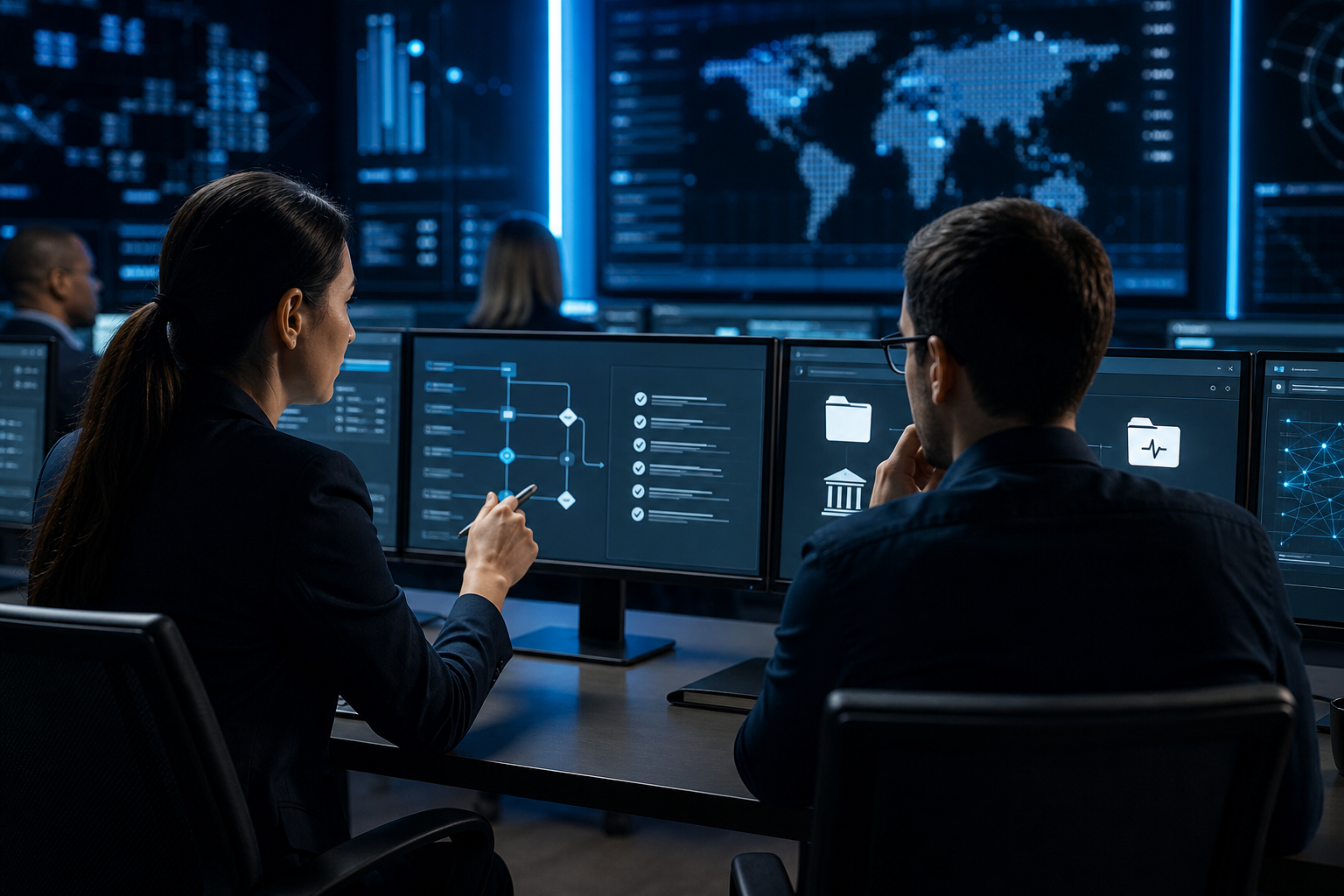Managed IT support monitoring automated compliance workflows.