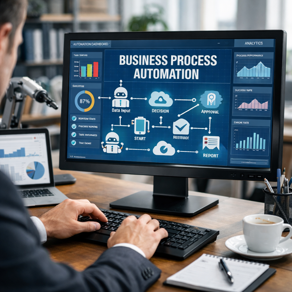 A photorealistic image related to business-process-automation-software. Alt: business-process-automation-software